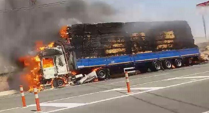 Saman Yüklü Tır Alev Alev Yandı G2