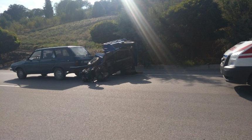 Gediz&rsquo;de Trafik Kazası: 1 Yaralı