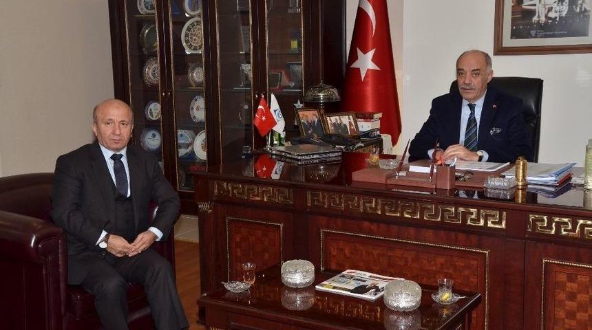 Eski Bakan Kutbettin Arzu&rsquo;dan, Başkan Y&uuml;celik&rsquo;e Ziyaret