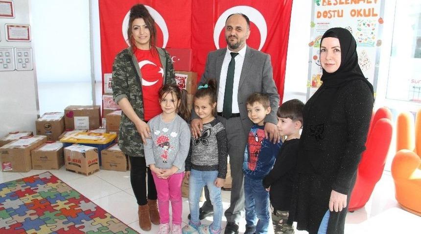 Minik Y&uuml;reklerden Huduttaki Asker Ağabeylerine Anlamlı Hediyeler