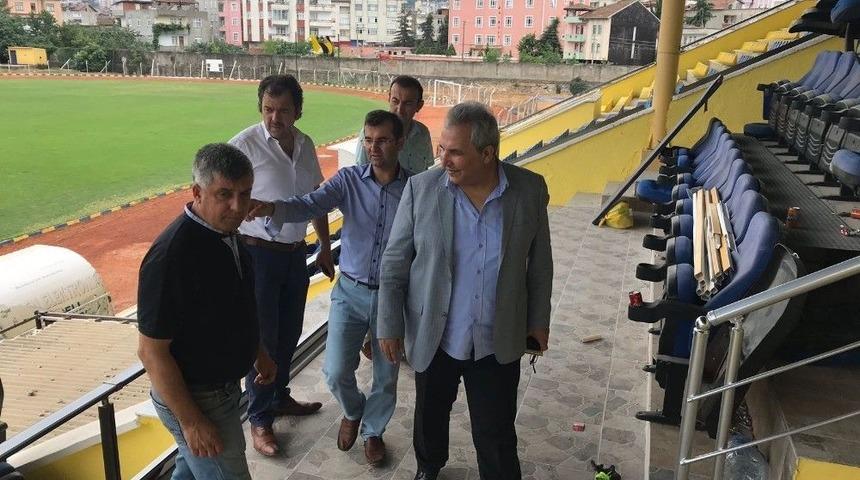 Fatsa İl&ccedil;e Stadındaki &Ccedil;alışmalarda Sona Geldi