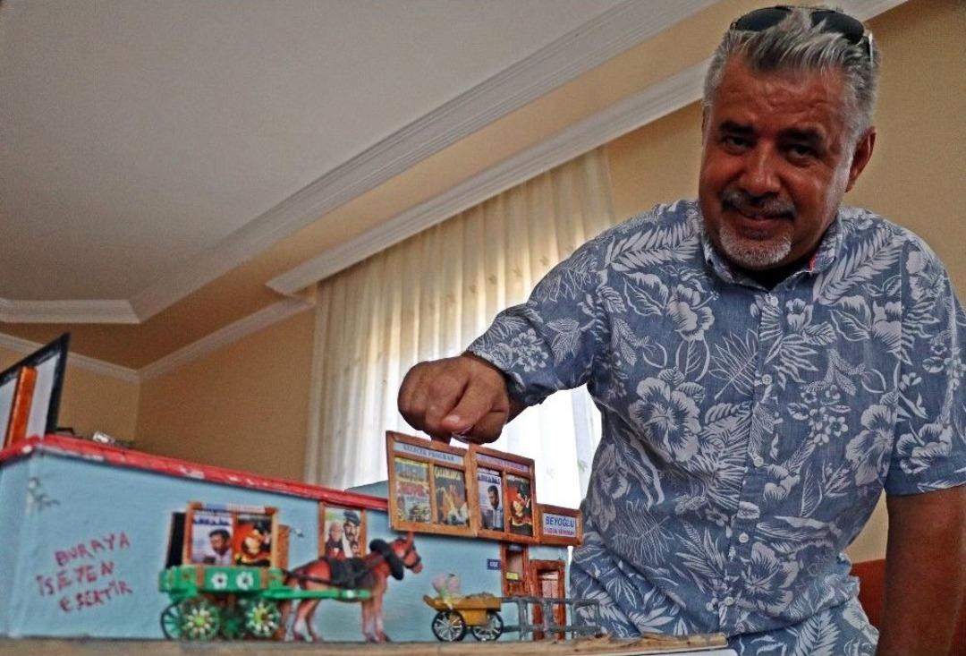 &Ccedil;&ouml;pten Bulduğu Atıklardan Yaptığı Maketlerde &Ccedil;ocukluğunu Yaşatıyor