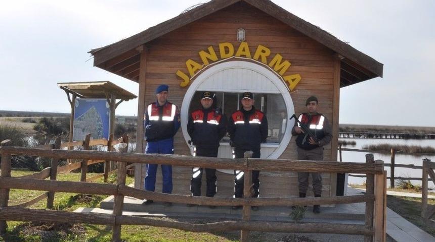 Kuş Cenneti&rsquo;nde Jandarma Huzur Sağlıyor