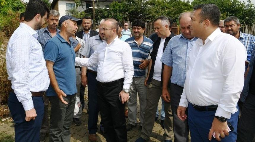 Turan, Evleri Yanan Aileleri Ziyaret Etti