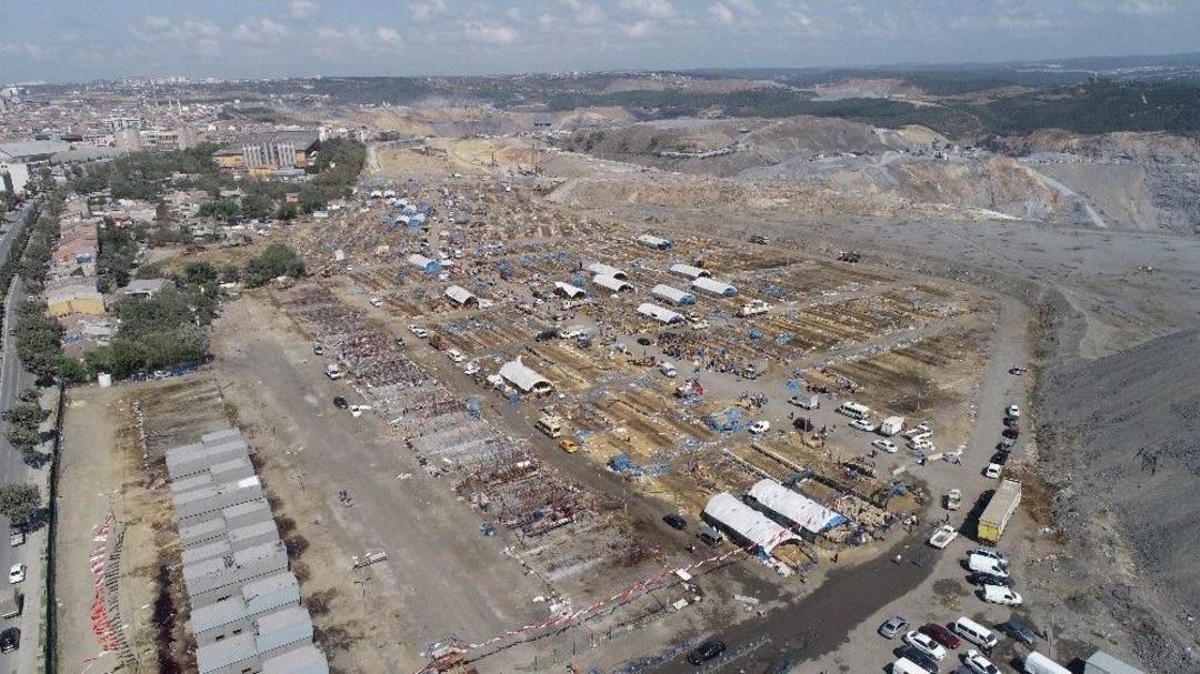 Boşalan Kurban Pazarı Havadan G&ouml;r&uuml;nt&uuml;lendi
