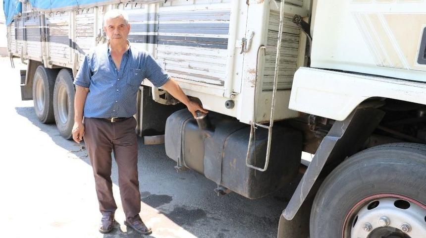 Park Halindeki Kamyonların Mazotu &Ccedil;alındı