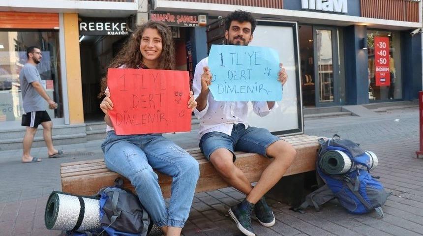 1 Liraya Dert Dinleyerek Şehir Şehir Dolaşıyorlar