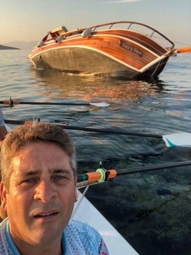 Bodrum’da Tur Teknesi Karaya Oturdu