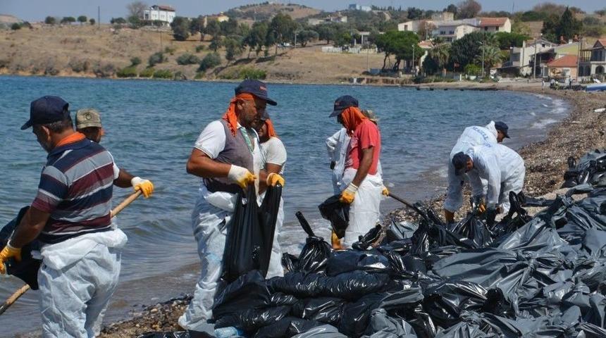 Foça’da Deniz Temizliği Devam Ediyor