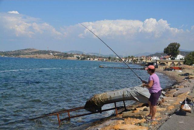 Foça’da Deniz Temizliği Devam Ediyor