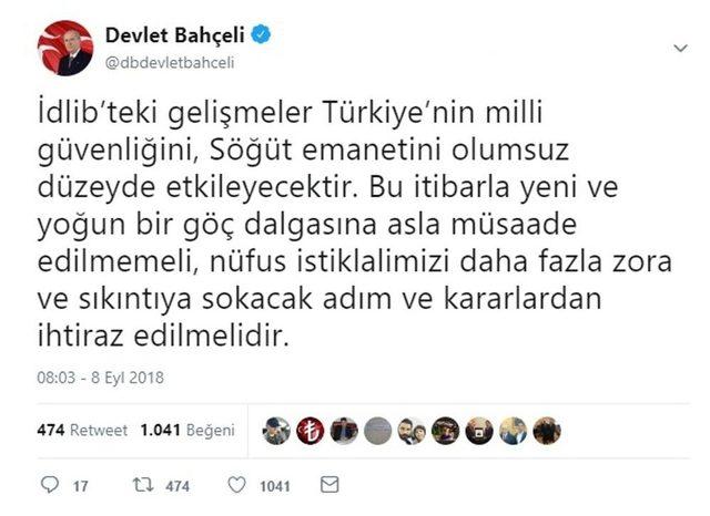 Bahçeli: 