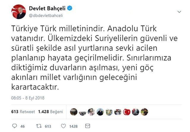 Bahçeli: 