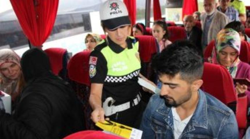 Erzincan Emniyetinden Yolculara Emniyet Kemeri Uygulaması