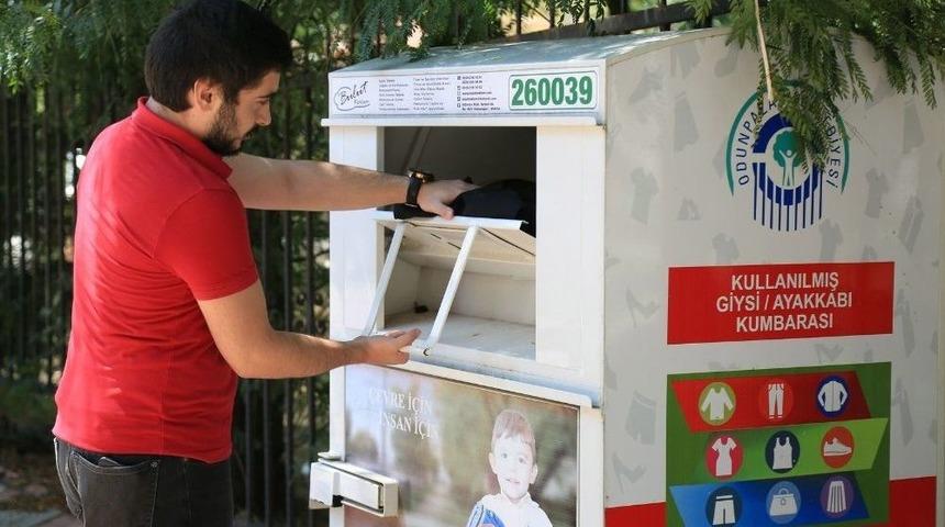 Odunpazarı’nda 140 Noktaya Giysi Kumbarası Yerleştirildi