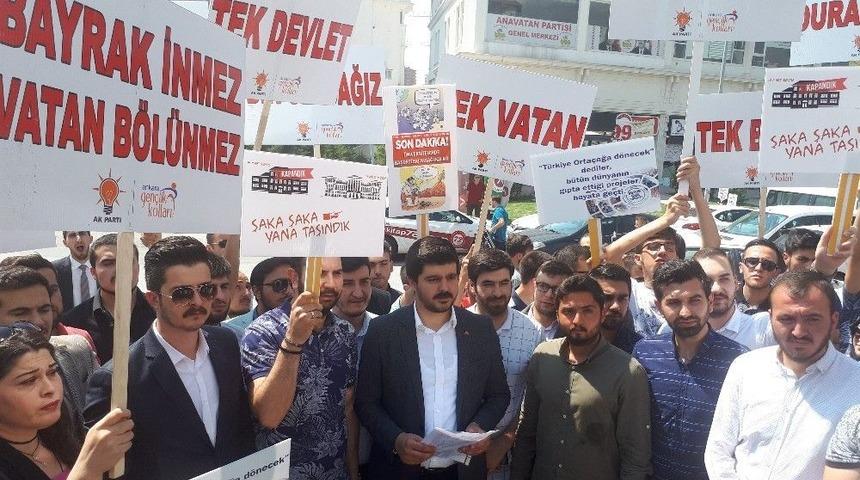 Ak Parti Ankara İl Gen&ccedil;lik Kolları, Yargıtay Cumhuriyet Başsavcılığı &Ouml;n&uuml;nde Toplandı