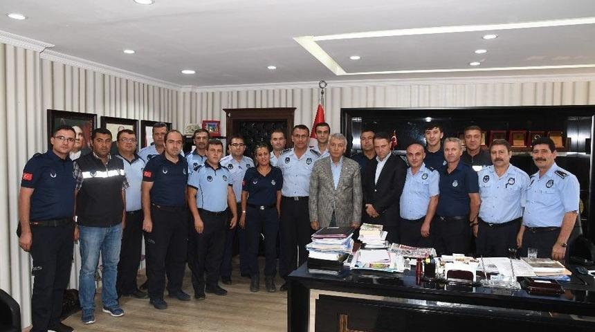 Başkan Günaydın’a, Zabıtalardan Ziyaret