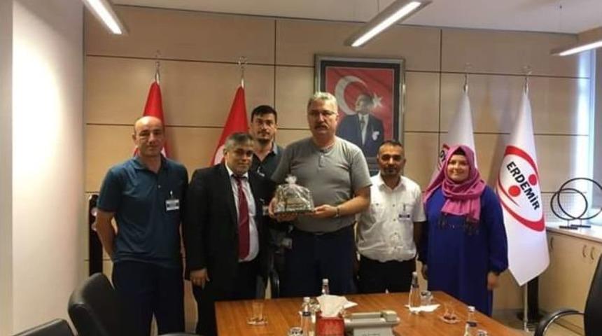 Başkan Yiğit, Erdemir Genel M&uuml;d&uuml;r&uuml; Oral&rsquo;ı Ziyaret Etti