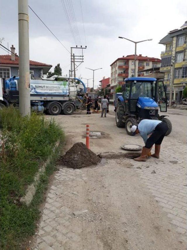 Şuhut’ta Yağmur Suyu İsale Hattı Çalışmaları Tamamlandı