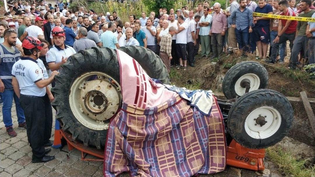 Trakt&ouml;r&uuml;n Altında Kalan S&uuml;r&uuml;c&uuml;n&uuml;n Yakınlarının Feryatları Y&uuml;rekleri Dağladı