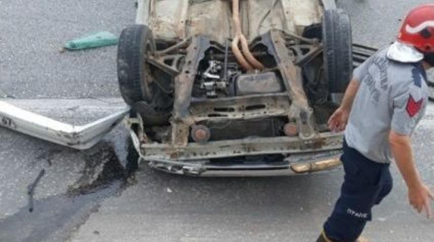 Otomobil Ters D&ouml;nd&uuml;: 1 Yaralı