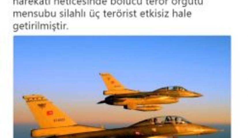 Kuzey Irak’ta 3 Terörist Etkisiz Hale Getirildi
