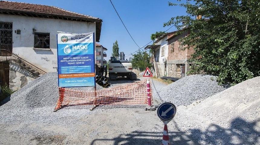 Maski&rsquo;den 7 Mahallede 3bin 950 Metrelik Kanalizasyon Hattı