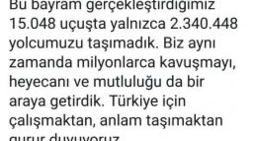 Thy, Kurban Bayramı Tatilinde 2 Milyon 340 Bin Yolcu Taşıdı