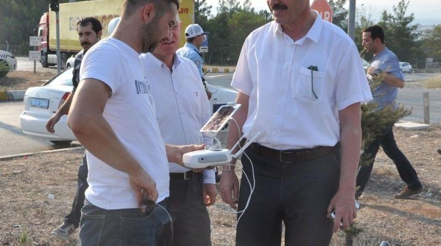 Uşak&rsquo;tan Ge&ccedil;en Tatil Yolcuları Havadan Denetlendi