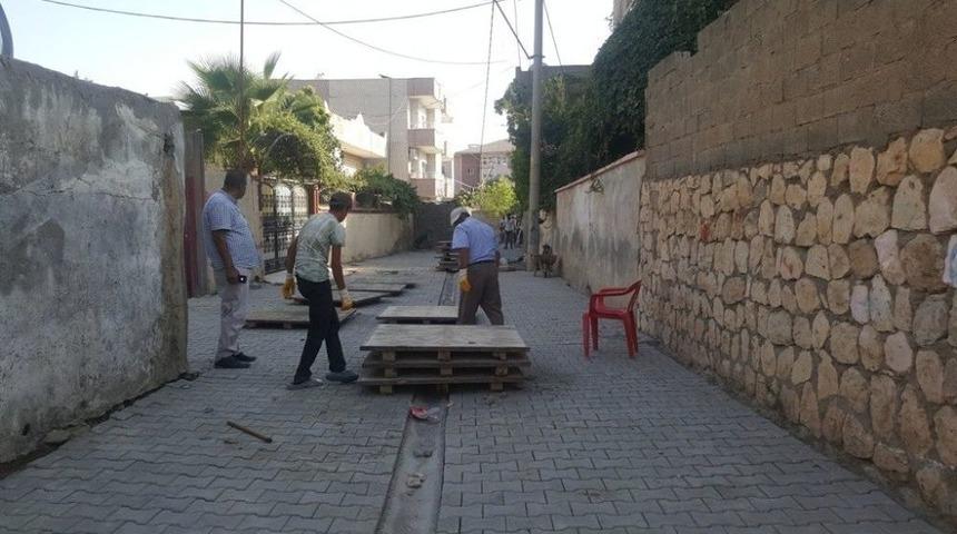 Ara Sokaklardaki Parke D&ouml;şeme İşleri Devam Ediyor