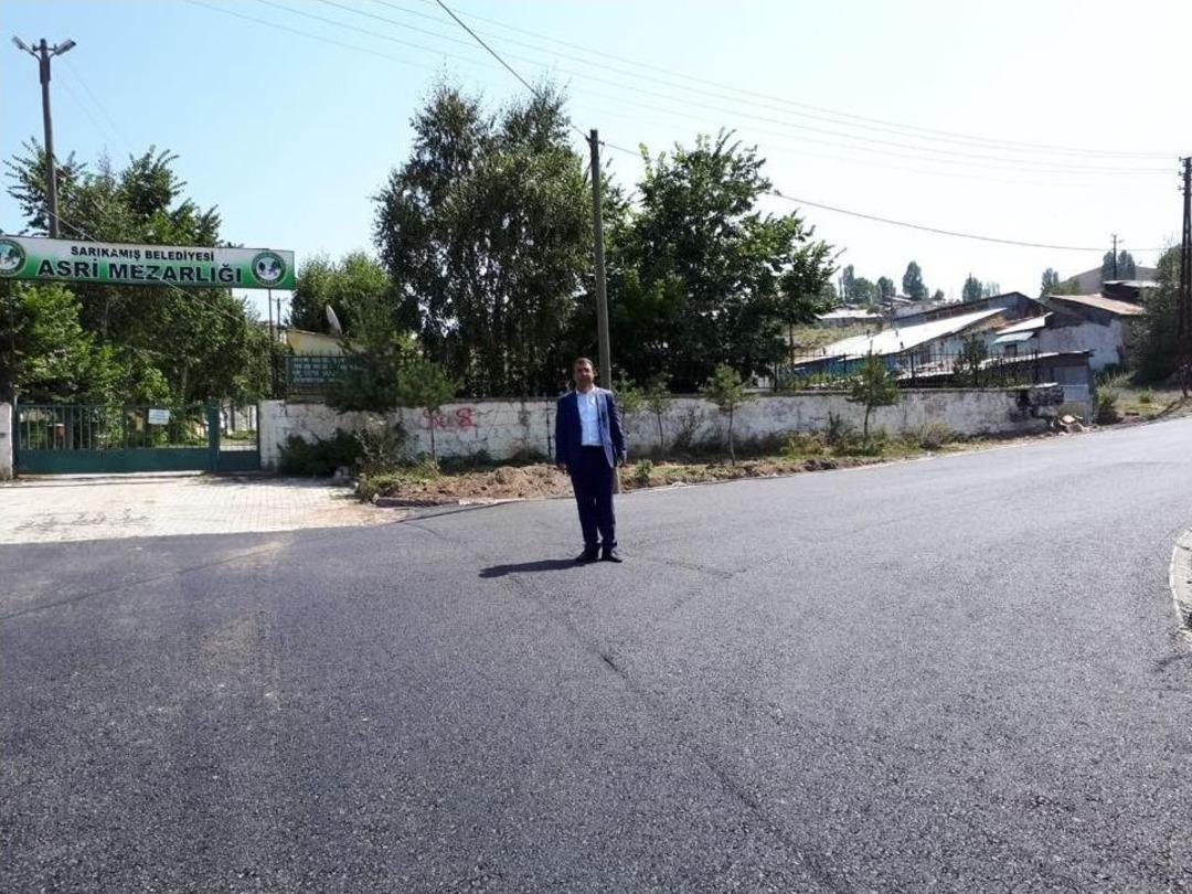 Sarıkamış&rsquo;ta Asfalt &Ccedil;alışmaları S&uuml;r&uuml;yor