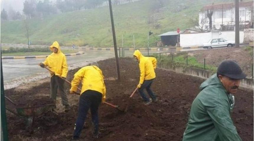 Altıeyl&uuml;l Belediyesi Yeşil Alan &Ccedil;alışmalarını S&uuml;rd&uuml;r&uuml;yor