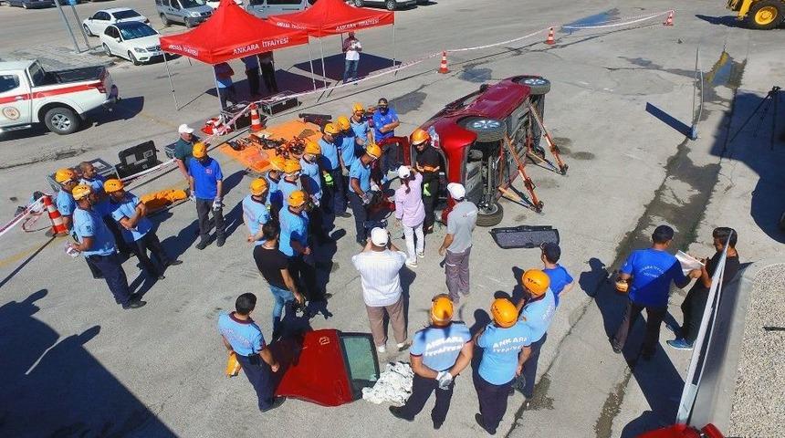 B&uuml;y&uuml;kşehir Belediyesi Ankara İtfaiyesi Daire Başkanlığından &ldquo;kurtarma G&uuml;nleri&rdquo; Haftası Eğitimi