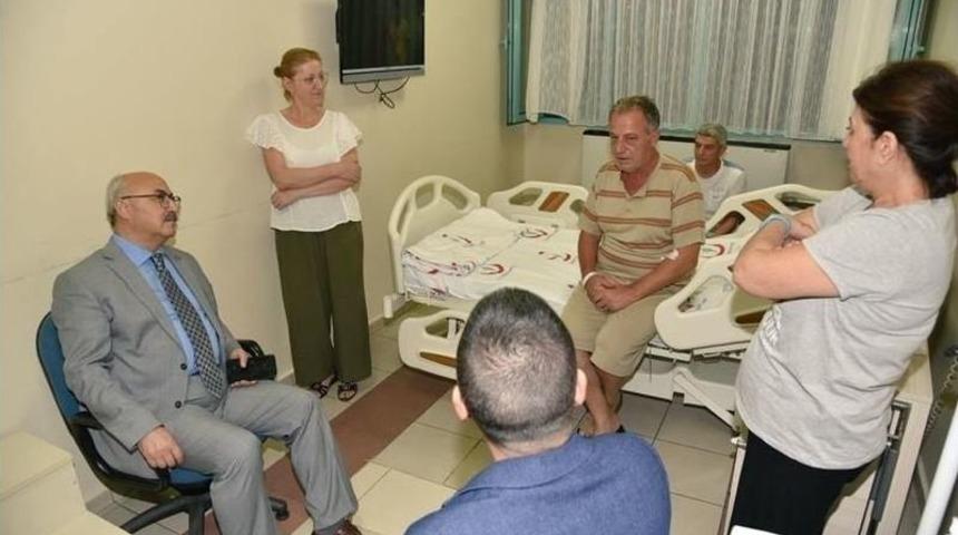 Vali K&ouml;şger, Kalp Krizi Ge&ccedil;iren Başkan B&uuml;y&uuml;kyapıcı&rsquo;yı Ziyaret Etti