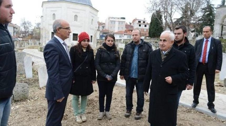 Edirne Valisi Şahin&rsquo;in Tarihi Eserlerde İncelemeleri S&uuml;r&uuml;yor