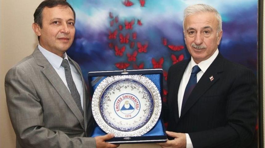 Vali S&uuml;leyman Kam&ccedil;ı&rsquo;dan Er&uuml; Rekt&ouml;r&uuml; &Ccedil;alış&rsquo;a Ziyaret