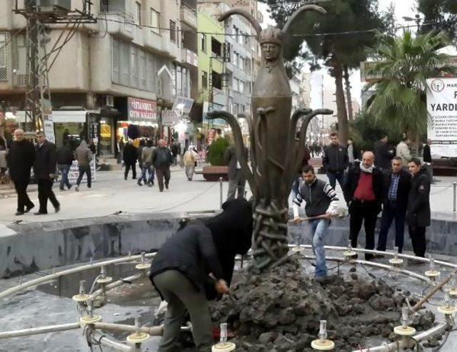 Kızıltepe'de Tepki Çeken Heykel Kaldırıldı