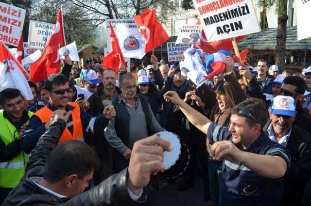 Kayseri’De Madencilerden 'ekmeğimizle Oynamayın' Eylemi