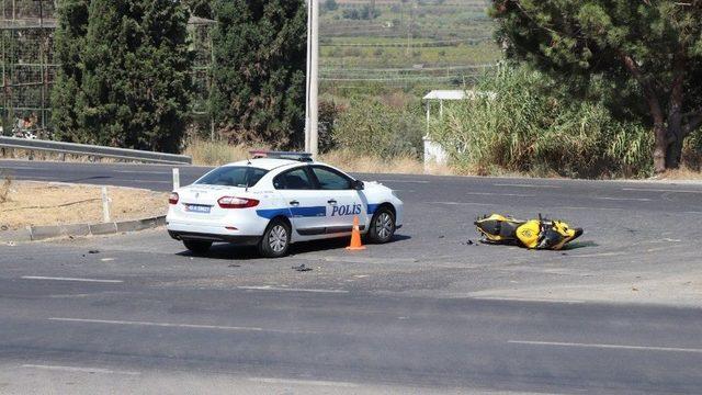 Turgutlu’daki Motosiklet Kazası Güvenlik Kamerasında