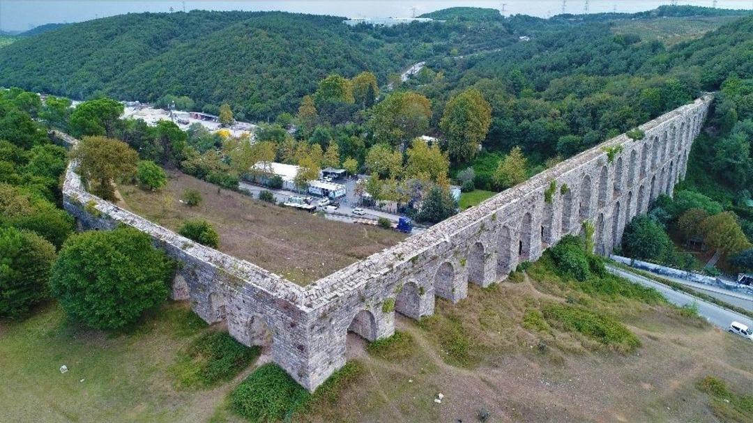 (&ouml;zel) Restorasyonuna Başlanan Ey&uuml;psultan&rsquo;daki Kovuk Kemer Havadan G&ouml;r&uuml;nt&uuml;lendi