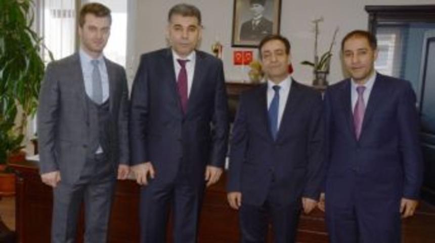 Emniyet M&uuml;d&uuml;r&uuml; Kamil Karab&ouml;rk&rsquo;ten Baro Başkanı Talat G&ouml;ğebakan&rsquo;a Nezaket Ziyareti