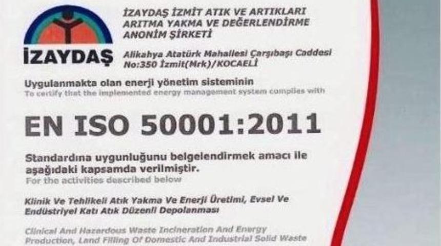 İzaydaş, Enerji Y&ouml;netim Sistemini Belgelendirdi