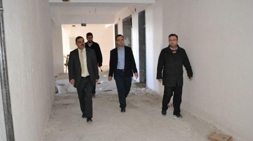 Başkan Palabıyık Anadolu Turizm Otelcilik Lisesi İnşaatını İnceledi