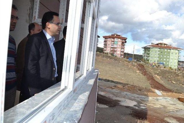 Başkan Palabıyık Anadolu Turizm Otelcilik Lisesi İnşaatını İnceledi 1