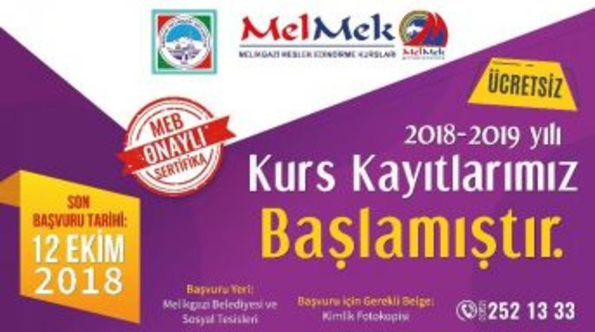 Melikgazi&rsquo;de Melmek Kurslarına Kayıtlar Başladı
