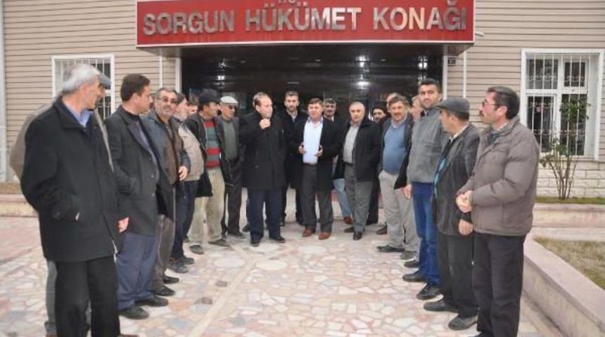 Sorgun'da Servis Şof&ouml;rlerinin Alacak Eylemi