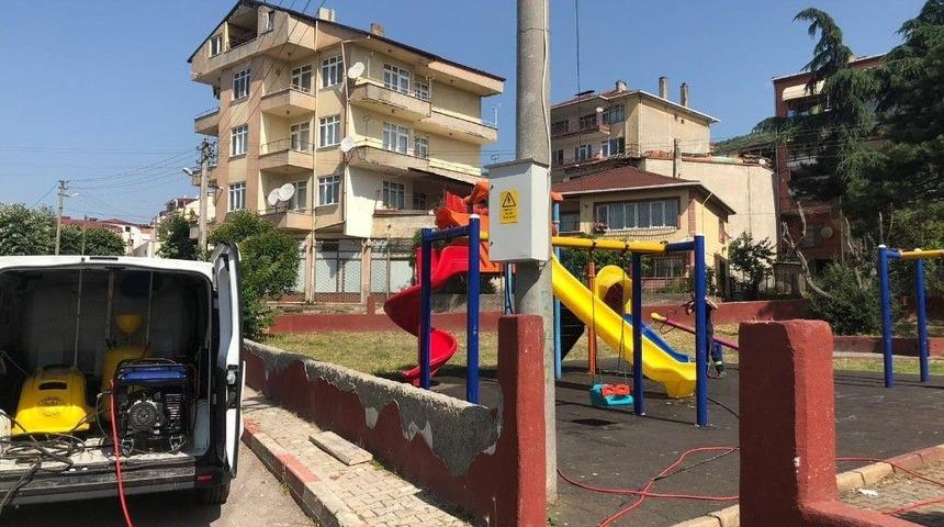 K&ouml;rfez&rsquo;de Oyun Parklarına Temizlik