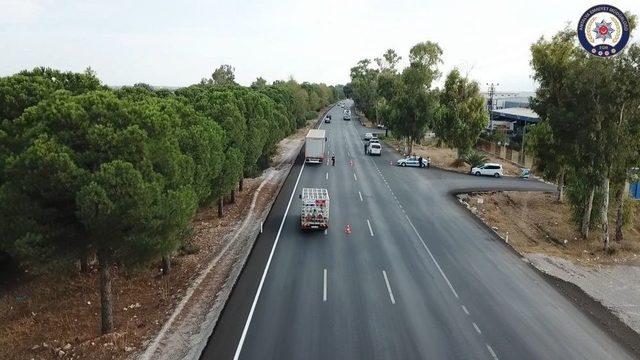 Antalya’da Trafik Dronla Denetlendi