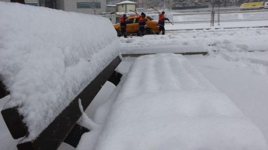 Erzurum&rsquo;da Kar Yağışı