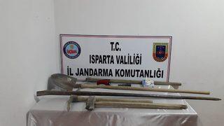 Isparta’da Kaçak Kazı Yapan 5 Şahıs Yakalandı