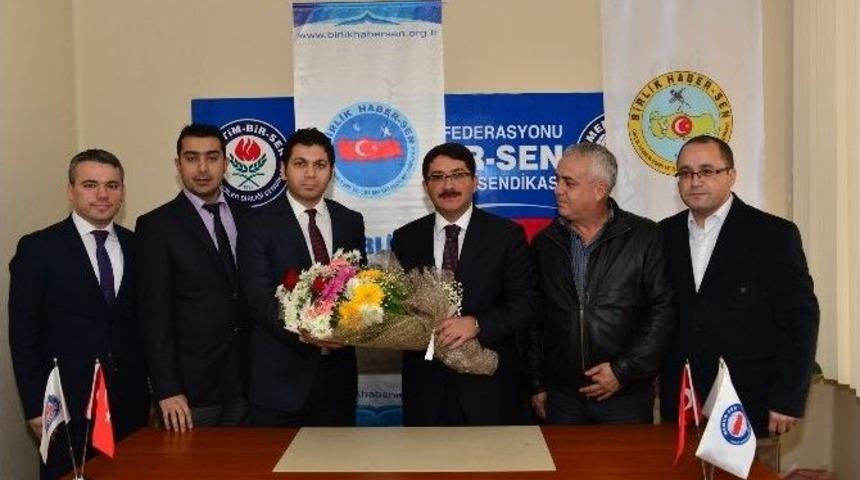 Başkan &Ccedil;elik&rsquo;ten Sendika Başkanlarına Tebrik Ziyareti